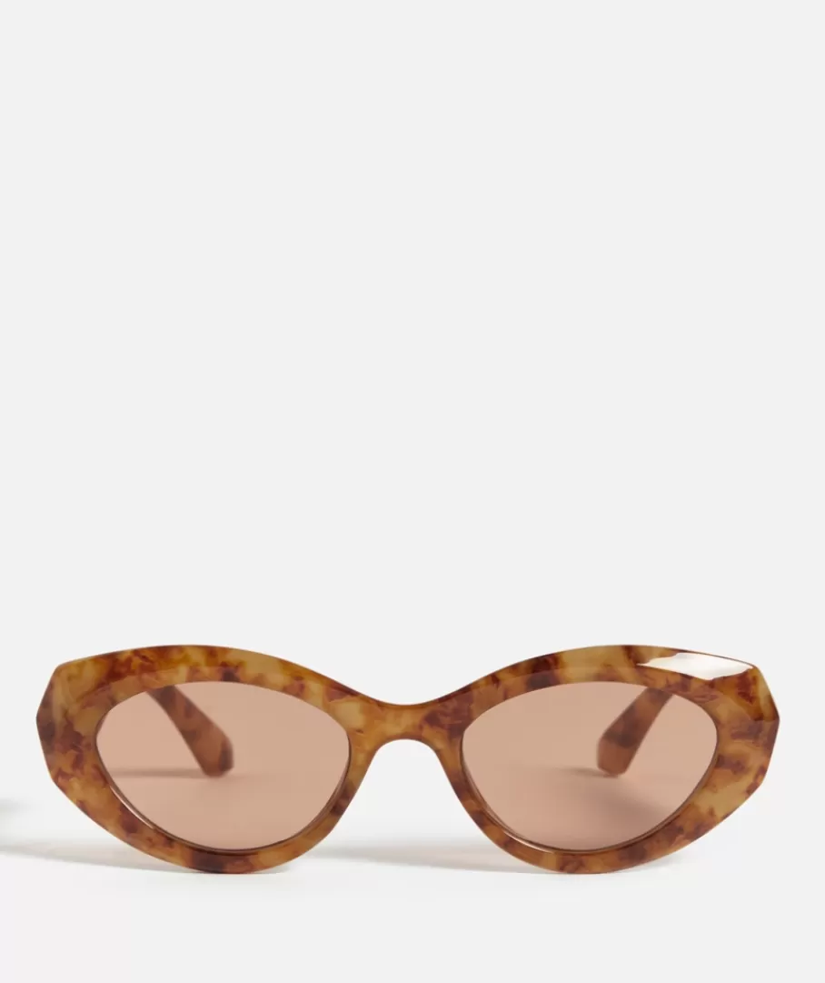 Sportsgirl Sunglasses<QUINN ROUND CAT EYE SUNGLASSES - LIGHT