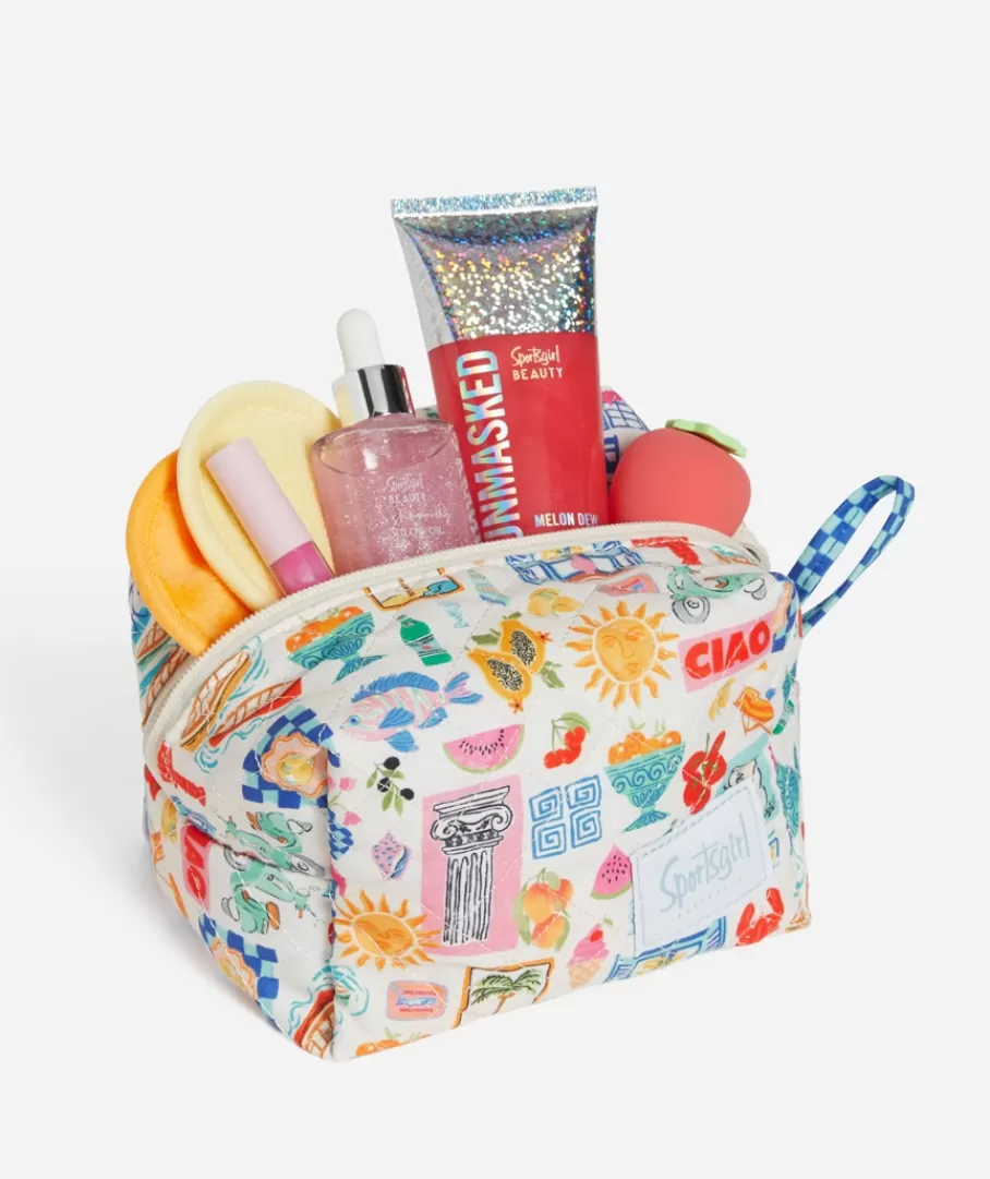 Sportsgirl Makeup Bags | Makeup Bags<QUINN- SMALL QUILTED MAKEUP BAG - ENDLESS SUMMER