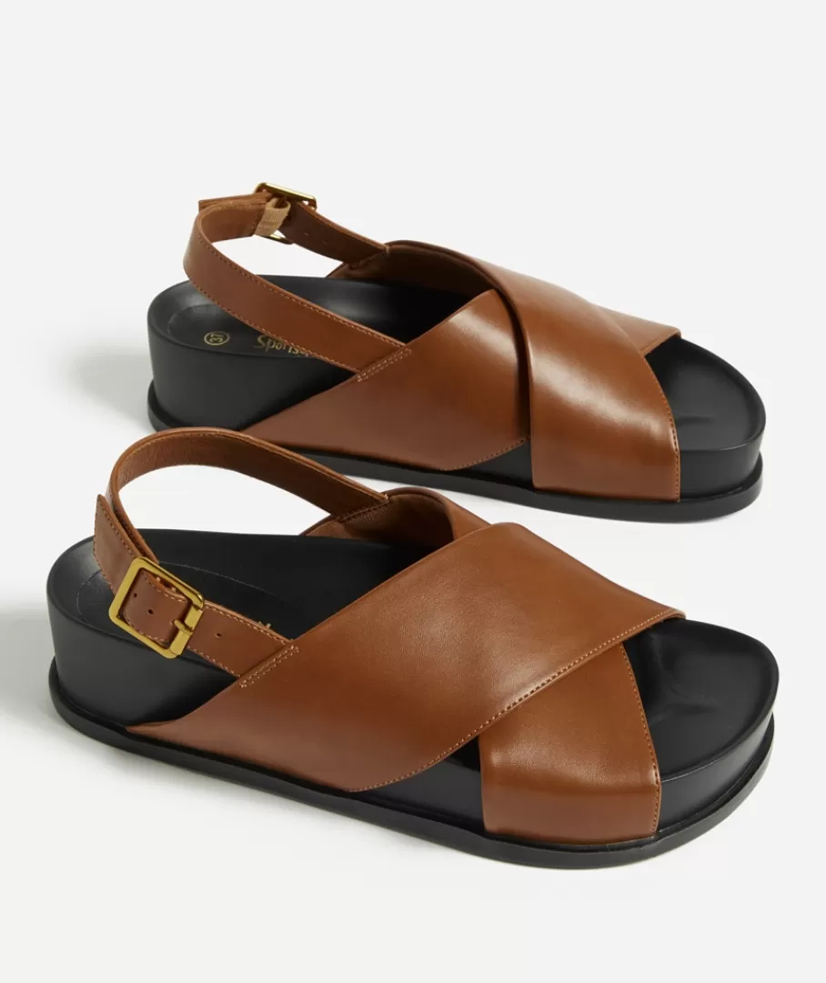 Sportsgirl Shoes | Slides & Sandals<QUINN CROSSOVER SANDAL