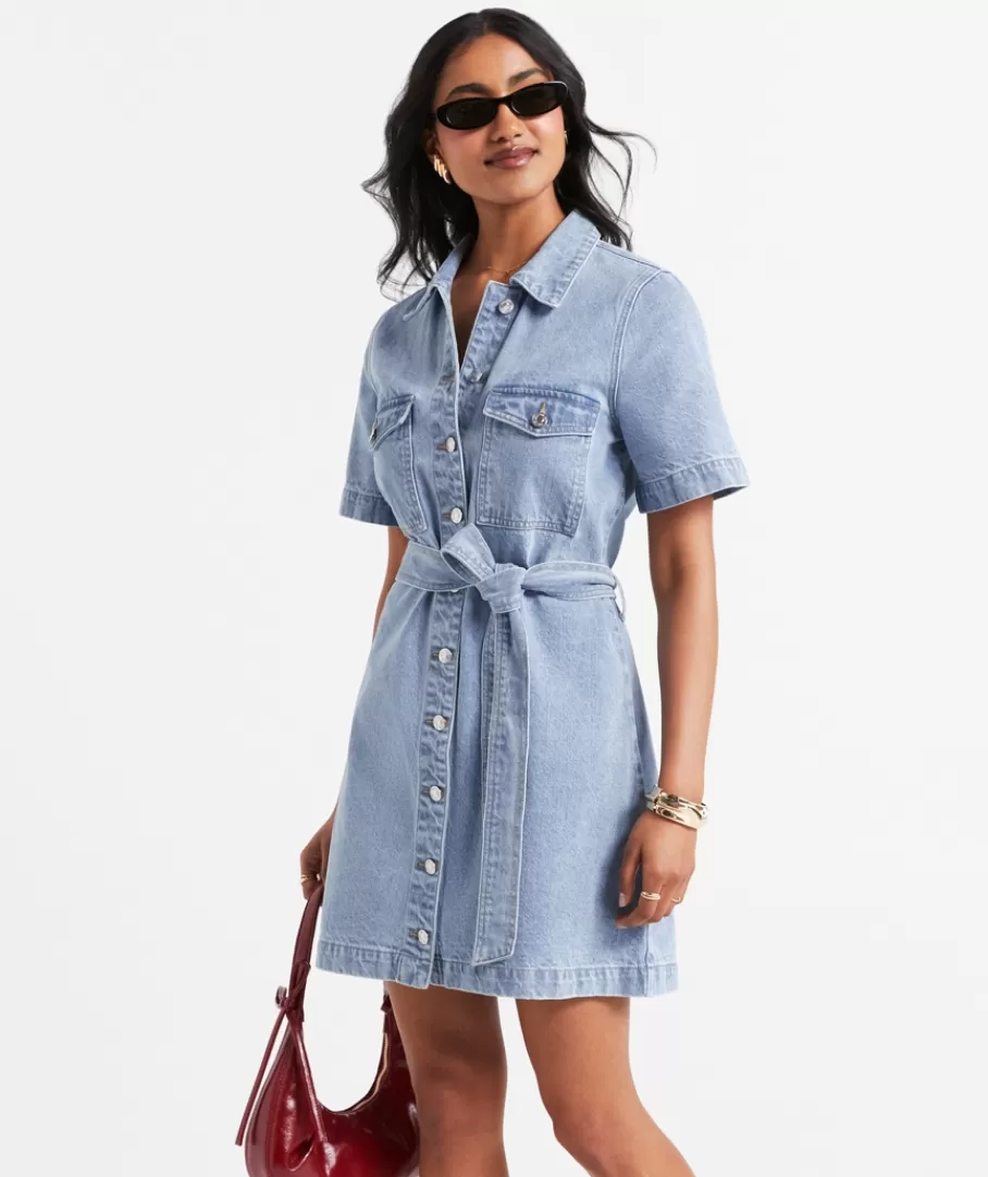 Sportsgirl Denim Dresses | Dresses<REBECCA DENIM MINI DRESS