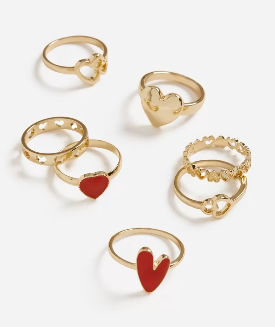 Sportsgirl Rings | Jewellery<RED AND HEART RING PACK