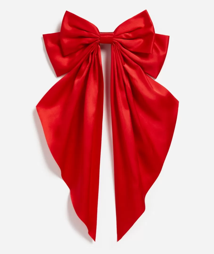 Sportsgirl Hair Accessories<RED LONG CLASSIC HAIR BOW CLIP