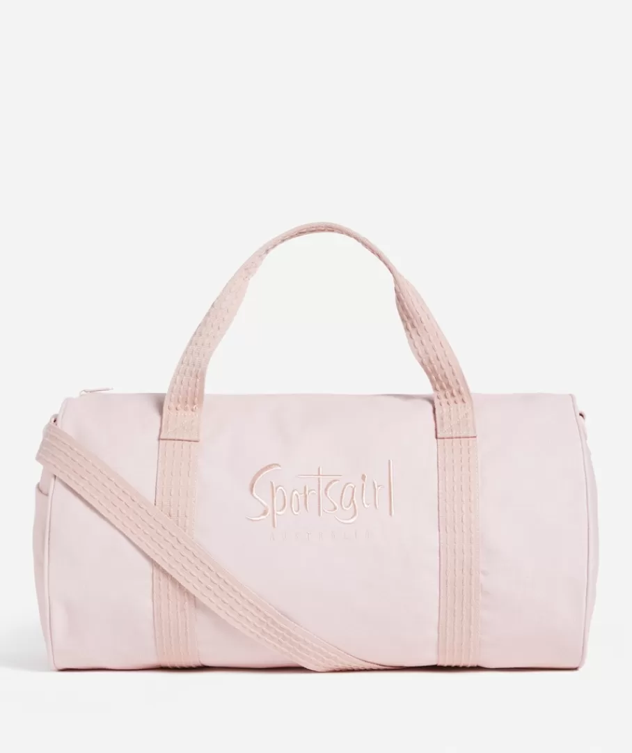 Sportsgirl Bags | Duffle Bags<REWIND LOGO DUFFLE - TICKING STRIPE