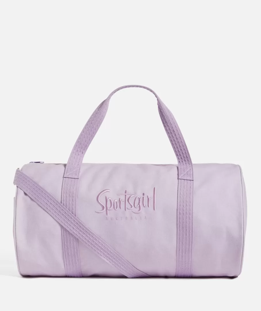 Sportsgirl Bags | Duffle Bags<REWIND LOGO DUFFLE - TICKING STRIPE