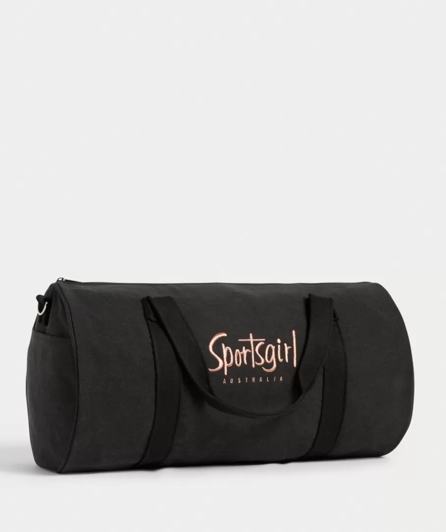 Sportsgirl Bags | Duffle Bags<REWIND ROSE GOLD LUREX LOGO DUFFLE