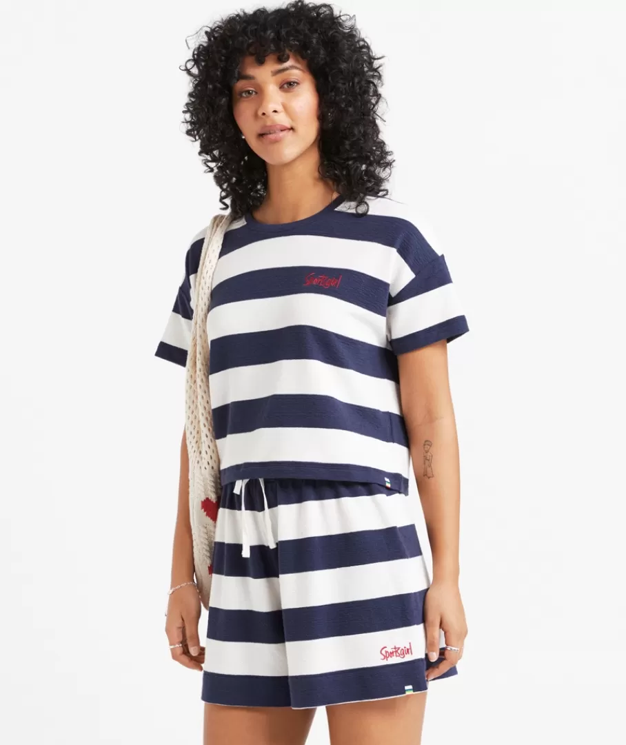 Sportsgirl Sets | Shorts<REWIND STRIPE TEXTURE SHORT