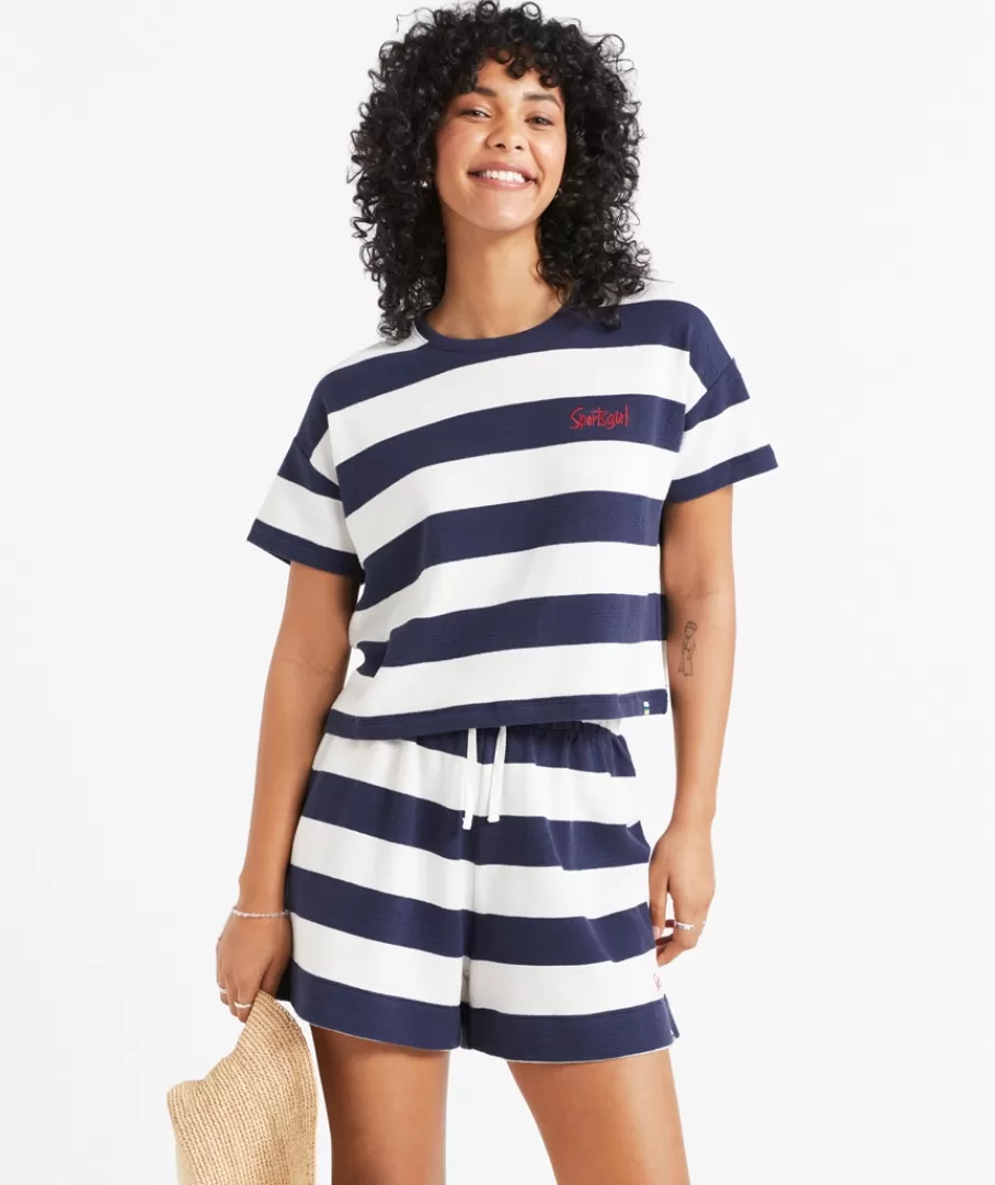 Sportsgirl Sets | T-Shirts<REWIND STRIPE TEXTURE TSHIRT