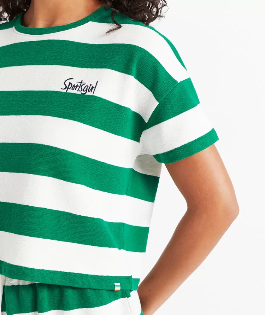 Sportsgirl Sets | T-Shirts<REWIND STRIPE TEXTURE TSHIRT