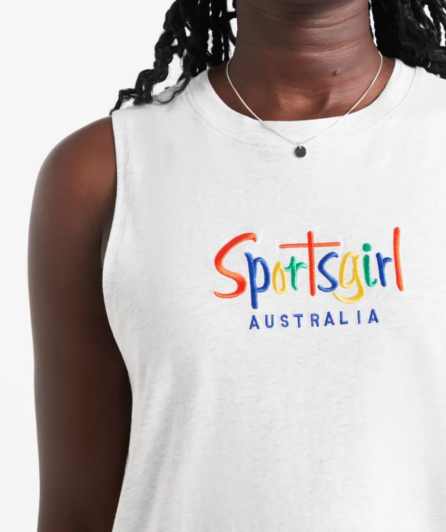 Sportsgirl Singlets & Tank Tops | Singlets & Tank Tops<REWIND TRADITIONAL LOGO LOOSE TANK