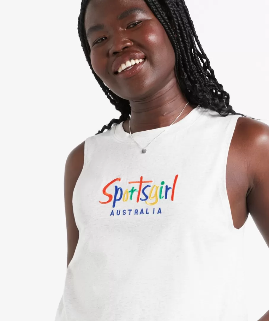 Sportsgirl Singlets & Tank Tops | Singlets & Tank Tops<REWIND TRADITIONAL LOGO LOOSE TANK