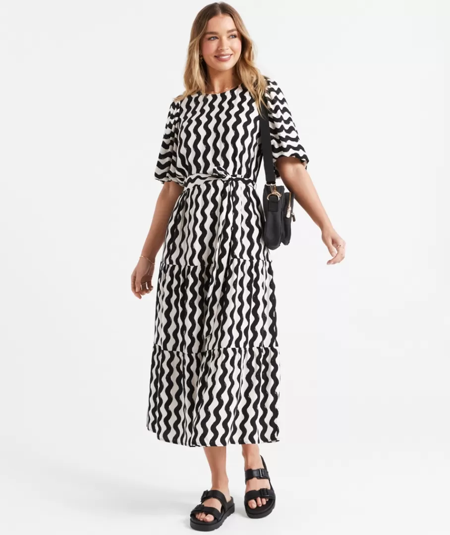 Sportsgirl Dresses | Midi & Maxi Dresses<ROSANA PRINTED TIERED MIDI DRESS