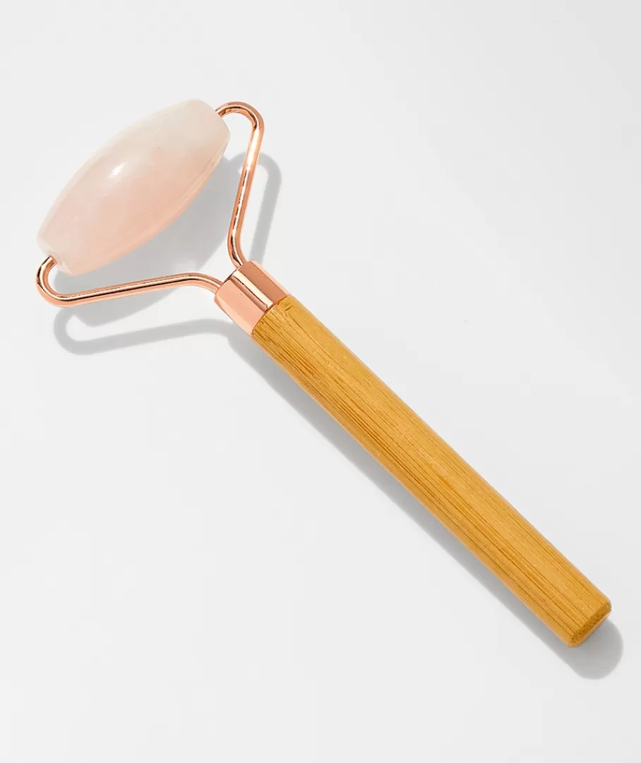 Sportsgirl Skincare Tools<ROSE QUARTZ BAMBOO HANDLE FACE ROLLER