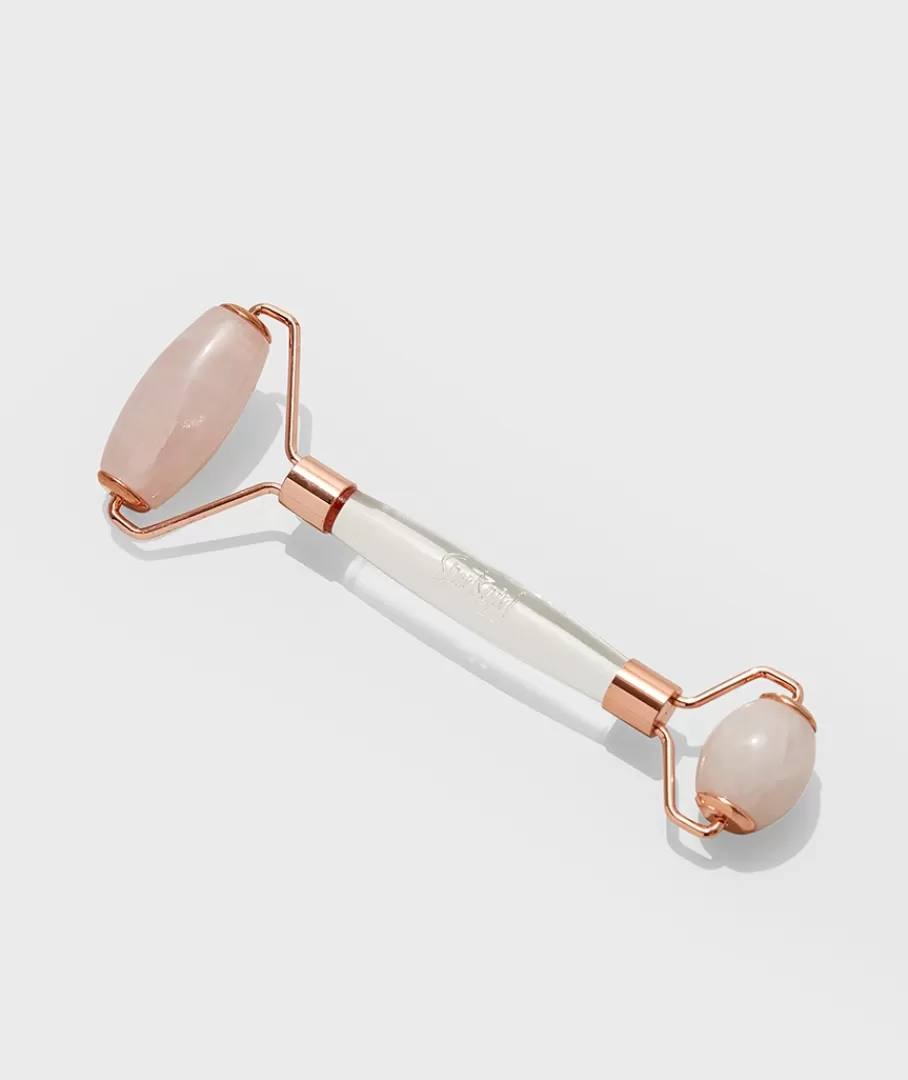 Sportsgirl Skincare Tools<ROSE QUARTZ DOUBLE ENDED FACE ROLLER