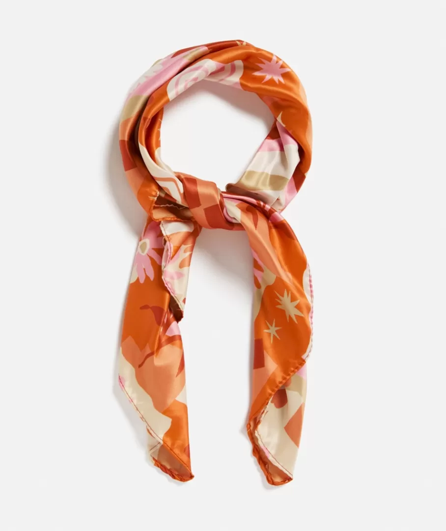 Sportsgirl Scarves<SATIN SCARF-CASA PATCHWORK