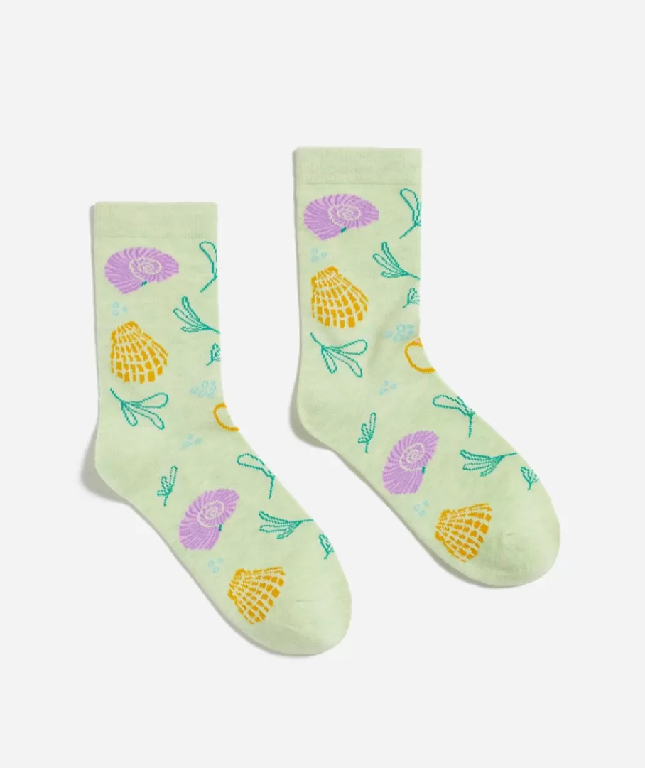 Sportsgirl Socks<SEALIFE MOTIF CREW SOCK