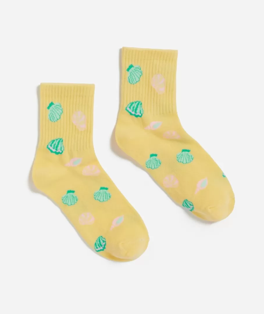 Sportsgirl Socks<SEASHELL THREE QUARTER SOCK