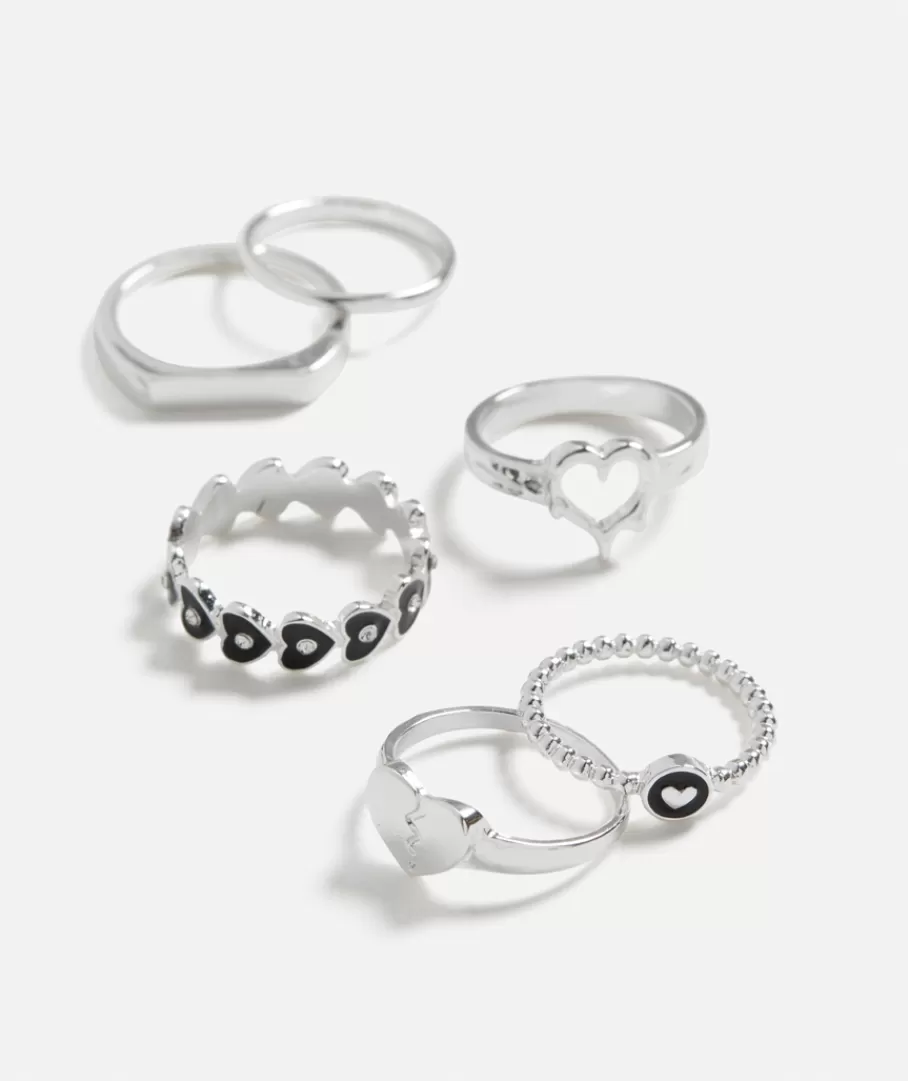 Sportsgirl Rings | Jewellery< HEART RING PACK