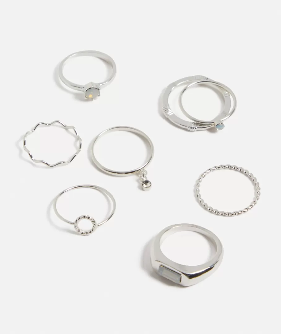 Sportsgirl Jewellery | Necklaces< MINIMAL JEWEL RING PACK