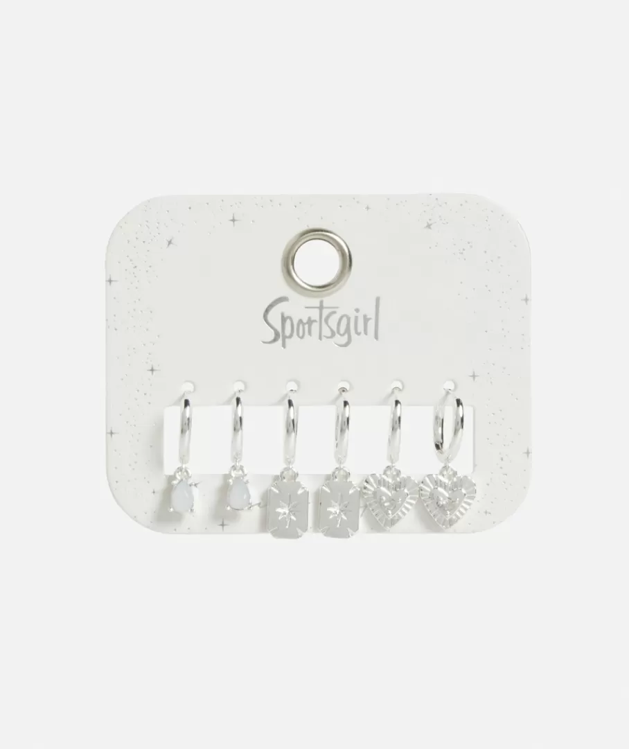 Sportsgirl Jewellery | Plated Jewellery< PLATED CELESTIAL HUGGIE EARRING PACK