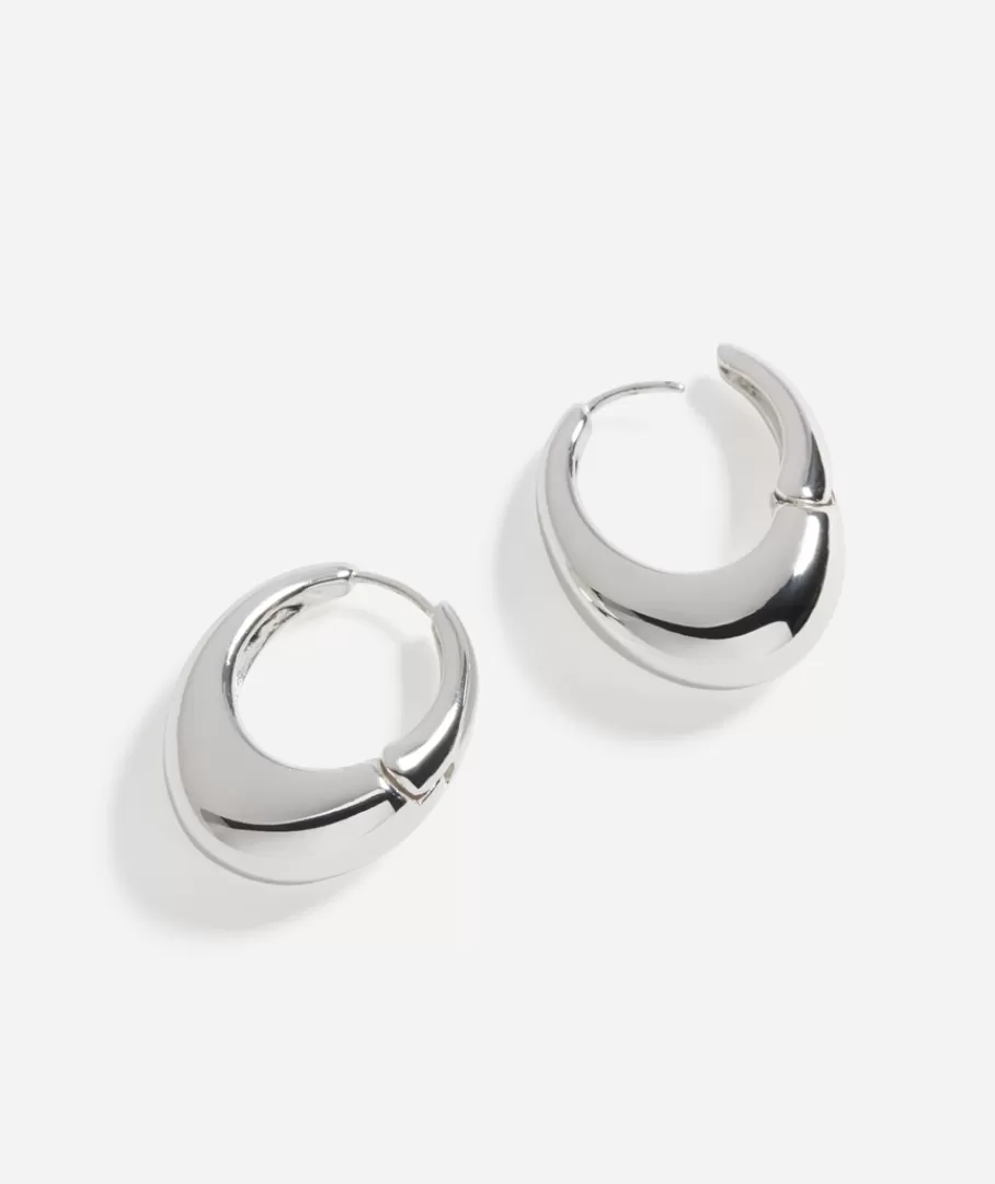 Sportsgirl Earrings | Jewellery< PLATED OVAL HUGGIE HOOP