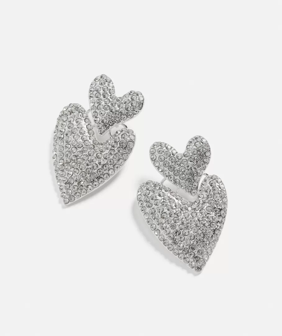 Sportsgirl Jewellery | Earrings< RHINESTONE HEART DROP EARRING