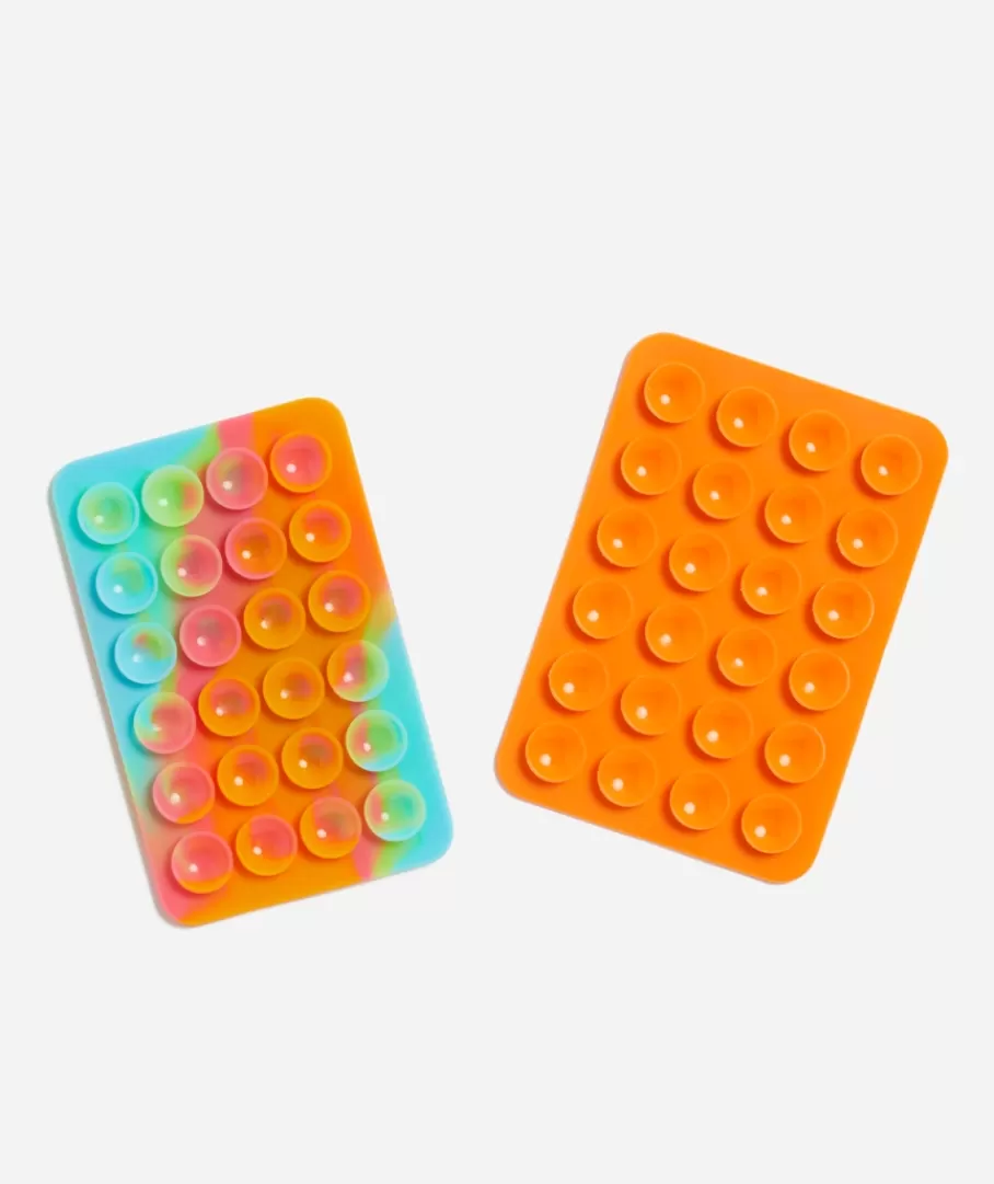 Sportsgirl Tech Accessories<STUCK UP! SILICONE SUCTION PHONE STICKERS - ORANGE SWIRL