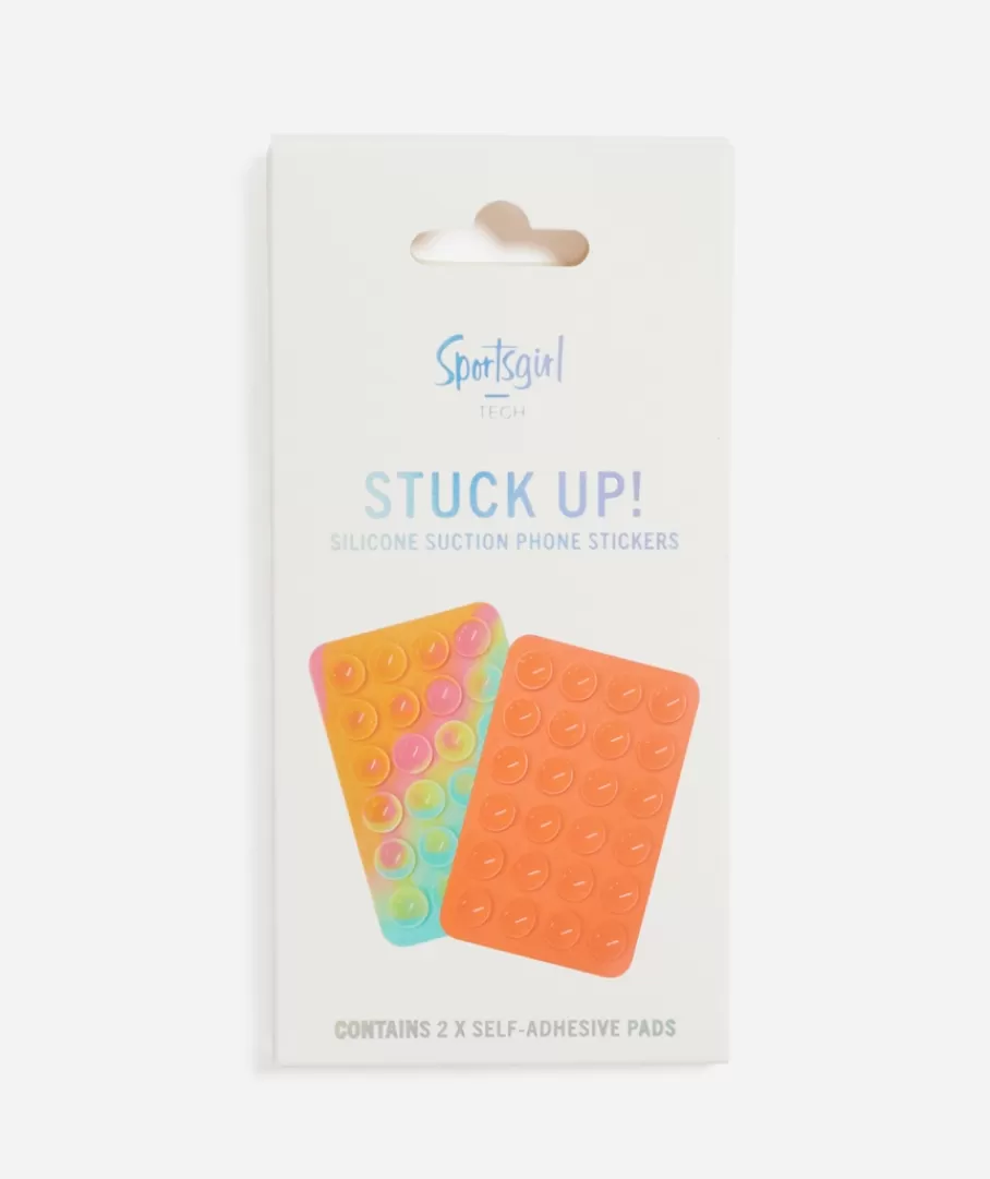 Sportsgirl Tech Accessories<STUCK UP! SILICONE SUCTION PHONE STICKERS - ORANGE SWIRL