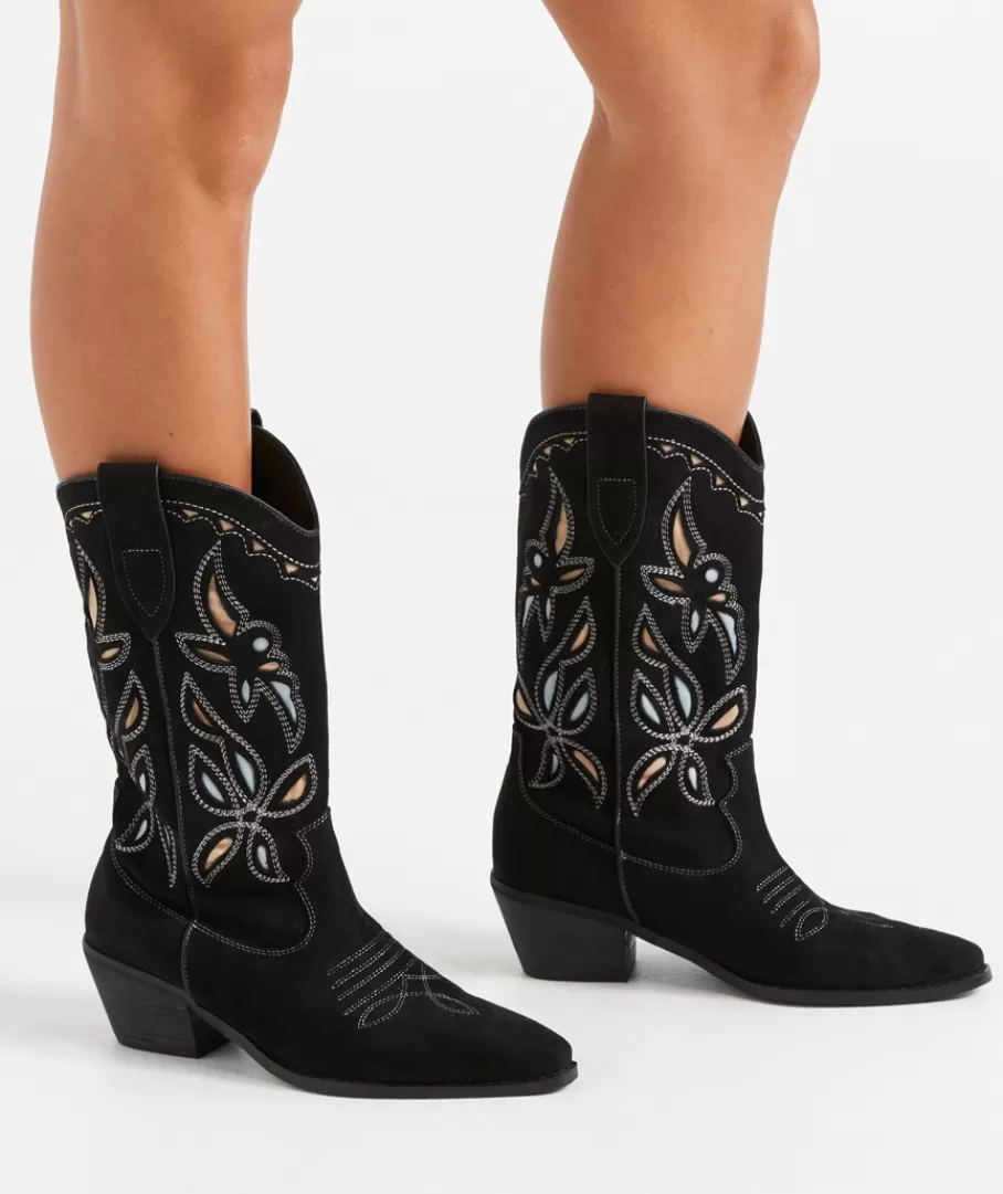 Sportsgirl Shoes | Boots<TAYLOR EMBROIDERED WESTERN BOOT -