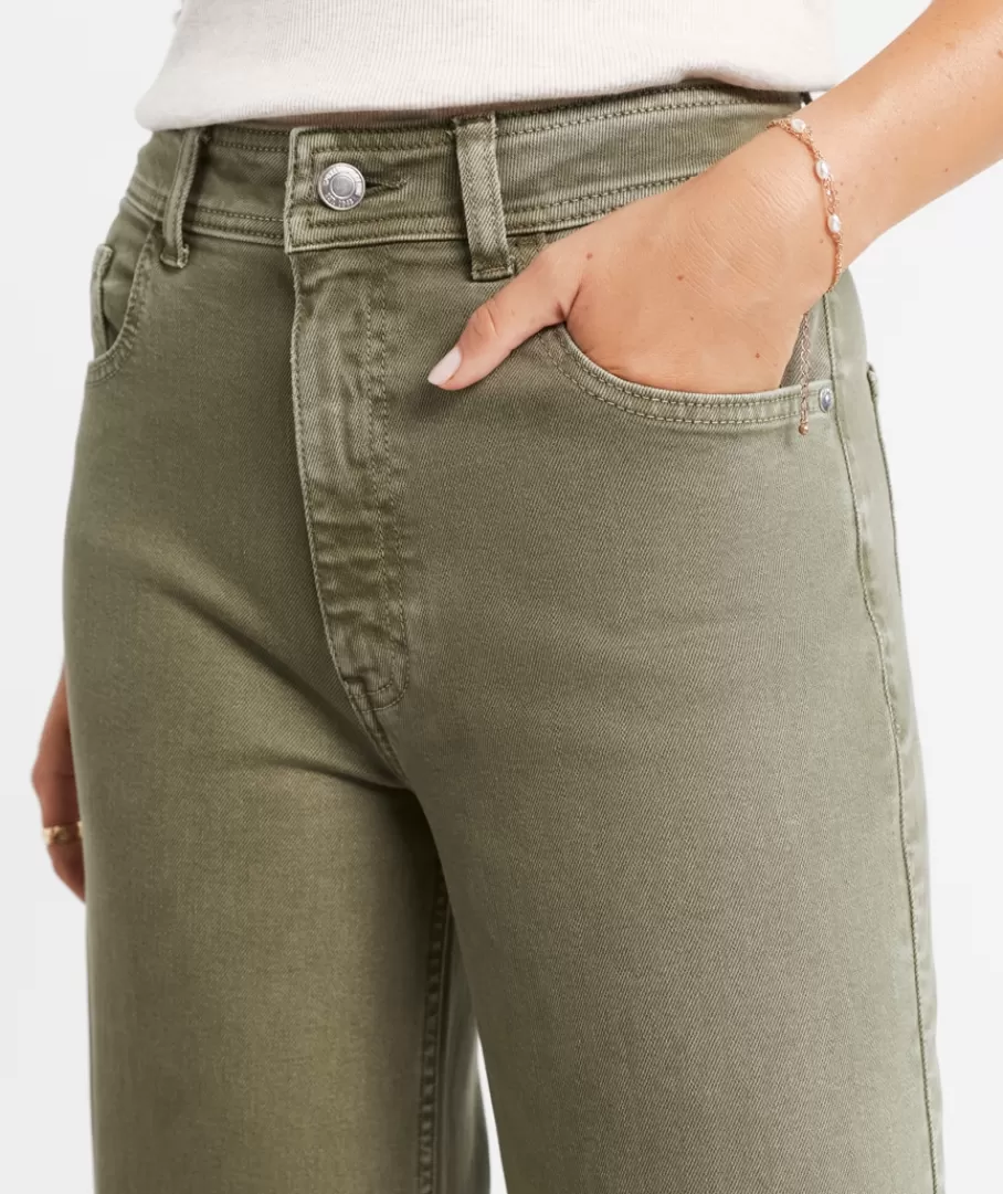 Sportsgirl Jeans | Jeans<THE CROPPED WIDE STRETCH DENIM JEAN