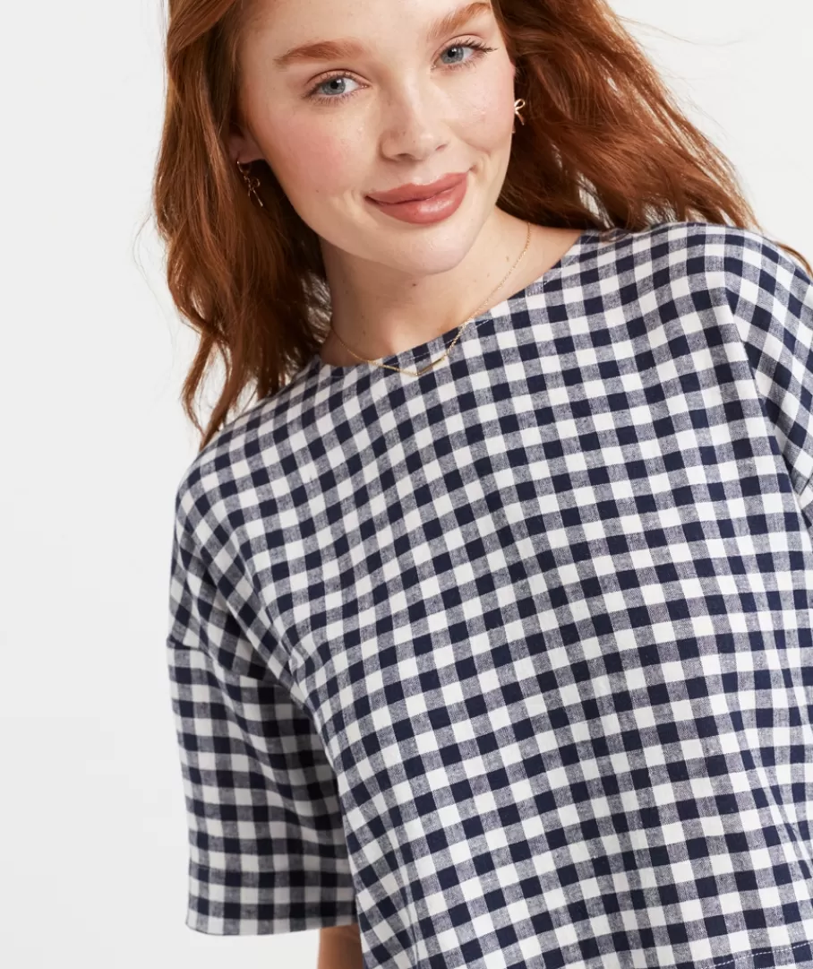 Sportsgirl Linen | Sets<THE EUROPEAN LINEN BLEND GINGHAM TEE