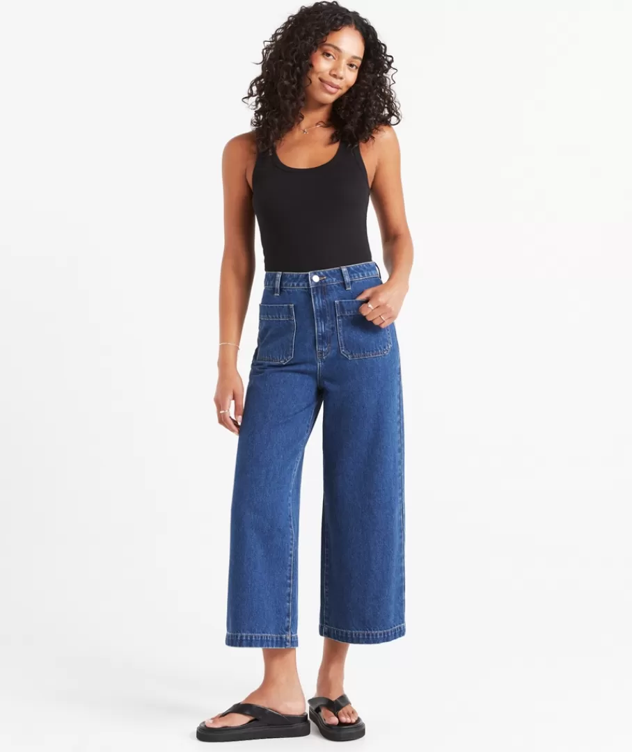 Sportsgirl Pants | Jeans<THE PATCH POCKET CULOTTE DENIM JEAN