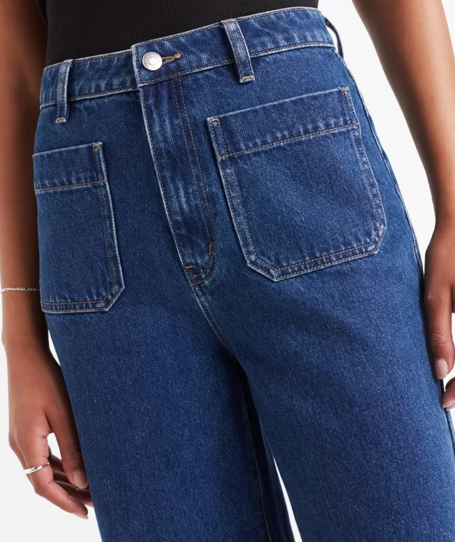 Sportsgirl Pants | Jeans<THE PATCH POCKET CULOTTE DENIM JEAN