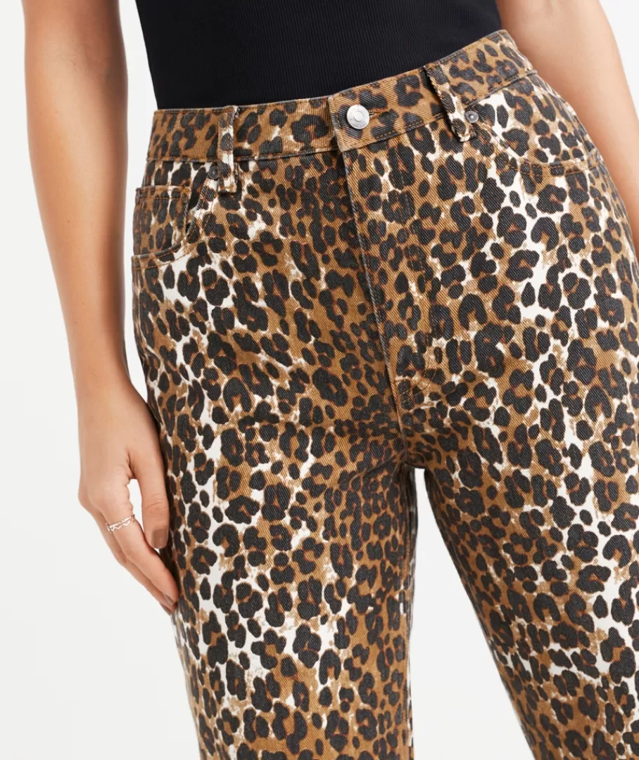 Sportsgirl Jeans | Jeans<THE PRINTED CROP STRAIGHT DENIM JEAN