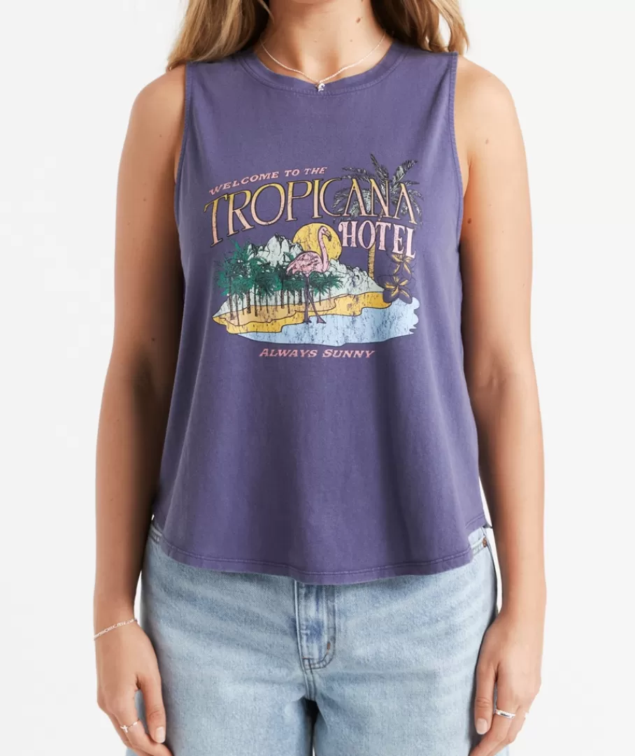 Sportsgirl Singlets & Tank Tops | Singlets & Tank Tops<TROPICANA LOOSE GRAPHIC TANK