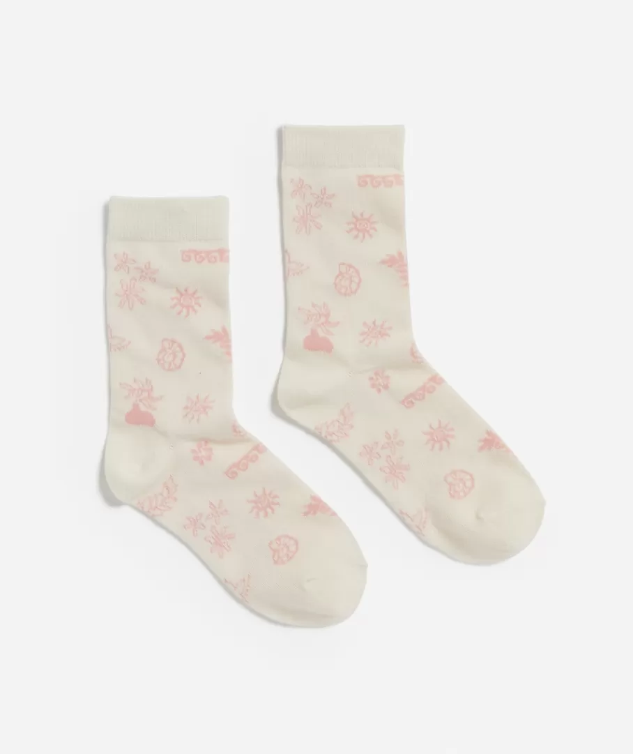 Sportsgirl Socks<VAYCAY PRINT CREW SOCK