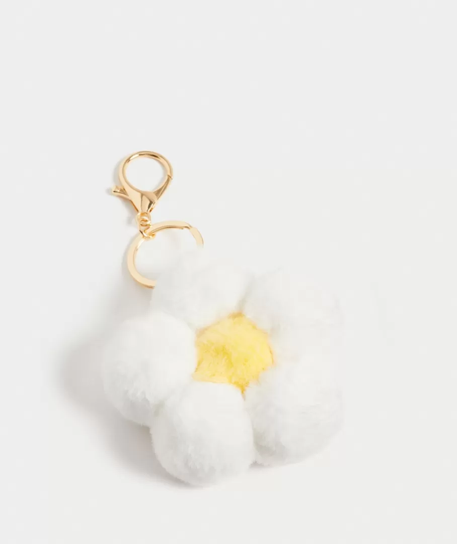 Sportsgirl Keyrings & Bag Charms< FLUFFY FLOWER KEYRING